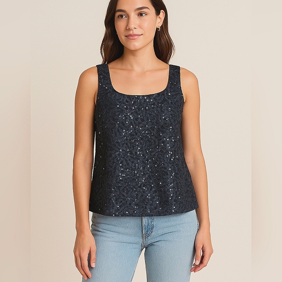 R&M Richards sequin top size 12 - Picture 1 of 8